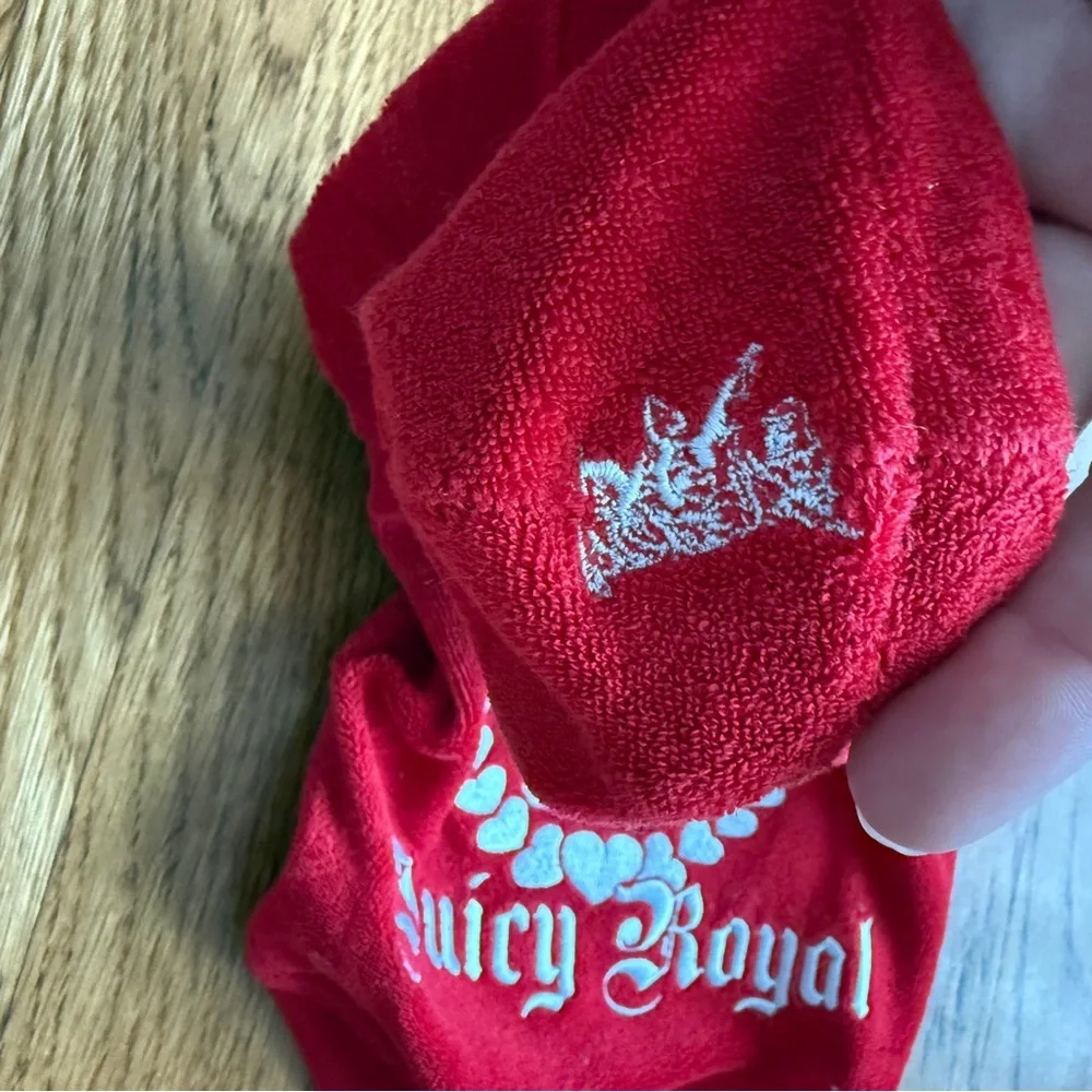 Y2K Juicy Couture red doggie couture terry hoodie New M